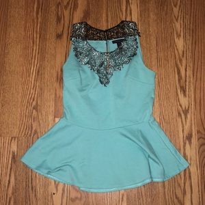 Elegant blue blouse